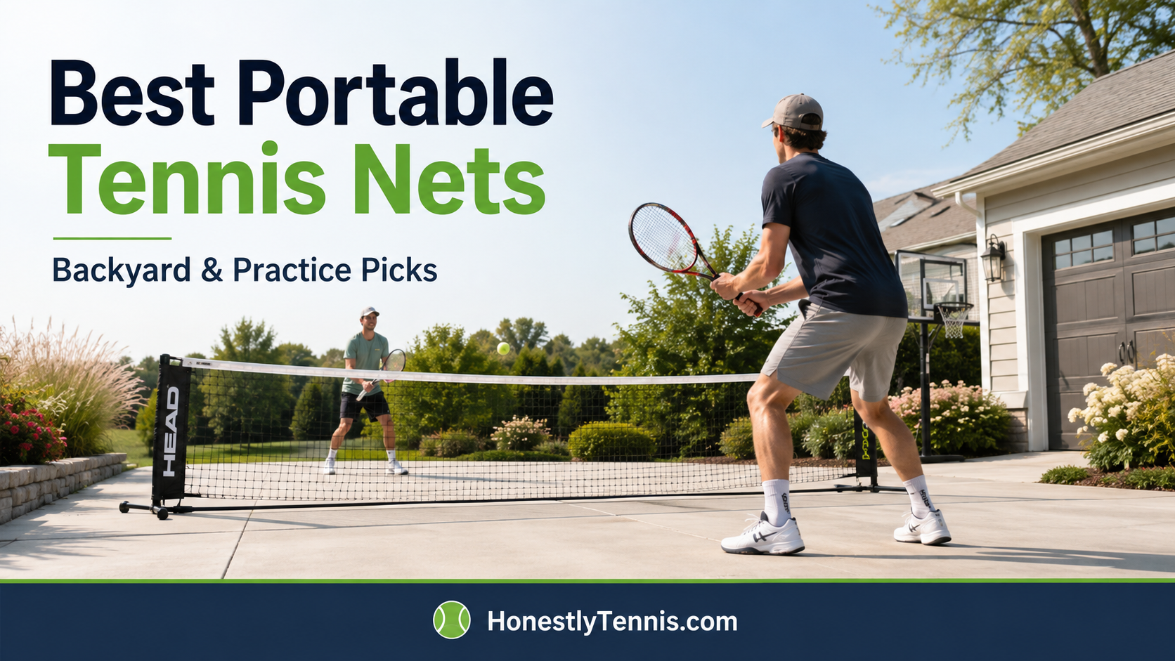 Best portable tennis nets for backyard and practice on a home driveway