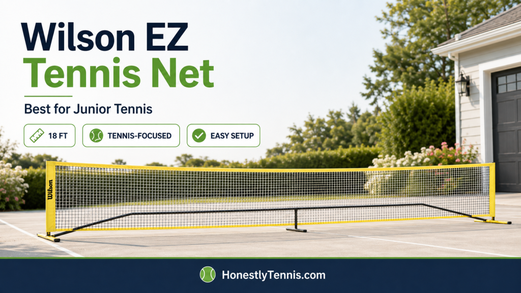 Wilson EZ 18-foot portable tennis net for junior tennis practice