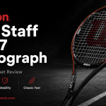 Wilson Pro Staff RF97 Autograph tennis racquet review feature image showing control, stability, and classic Pro Staff feel