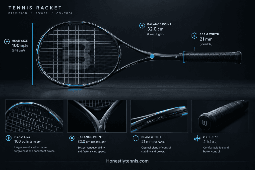 Proper tennis racket grip size measurement technique using index finger test