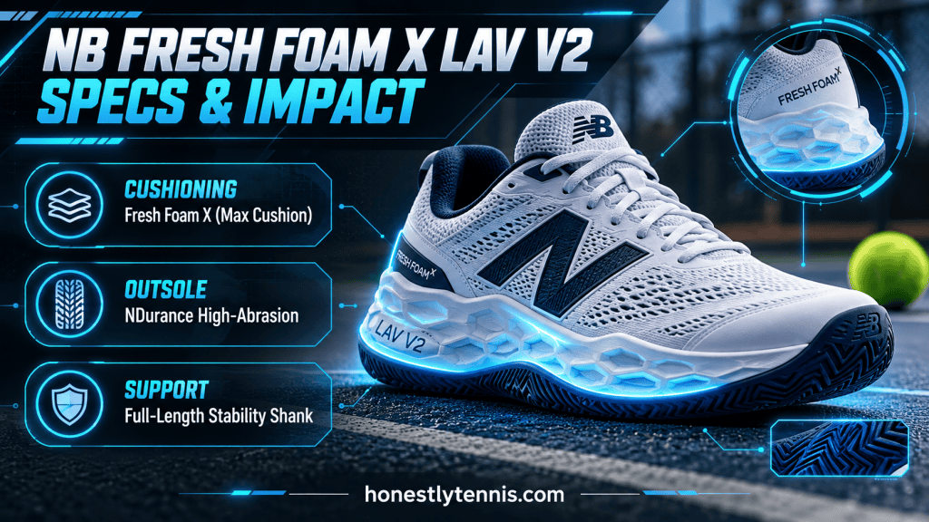 New Balance Fresh Foam X Lav V2 cushioning and impact protection infographic