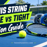 Loose vs tight tennis string tension guide on hard court