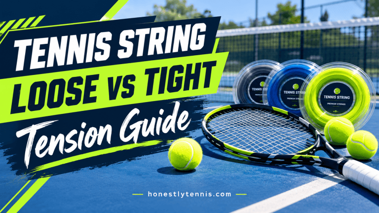 Loose vs tight tennis string tension guide on hard court