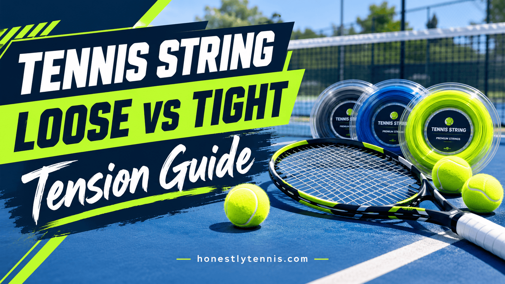Loose vs tight tennis string tension guide on hard court
