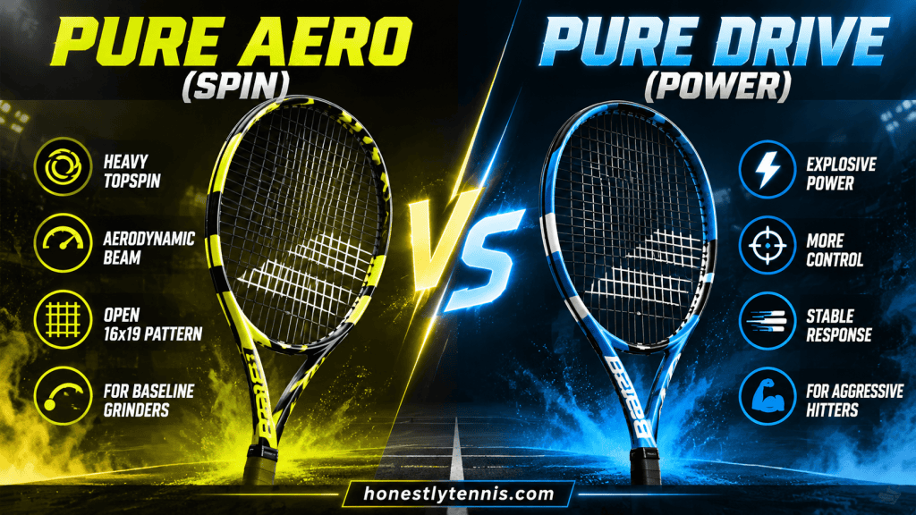 Babolat pure aero vs pure drive tennis racket comparison