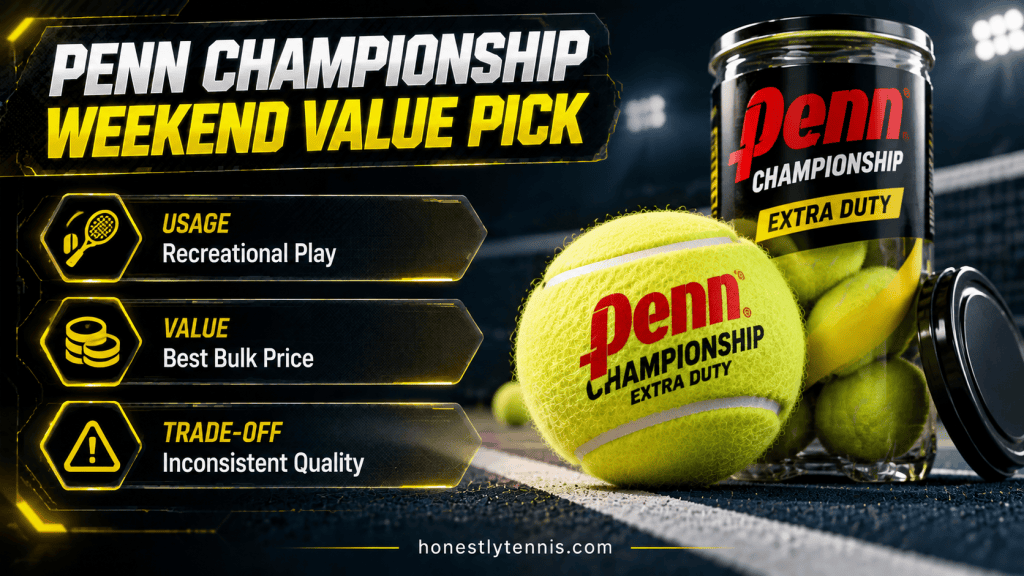 Penn Championship Extra duty value best tennis balls for hard courts infographic